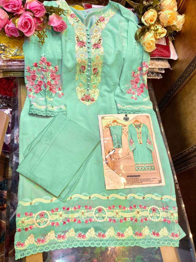 Laiba Am Vol 109 Pure Georgette Designer Wear Pret Kurtis