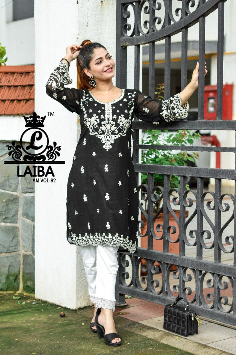 Laiba Am Vol 92 Georgette Fancy Designer Kurti