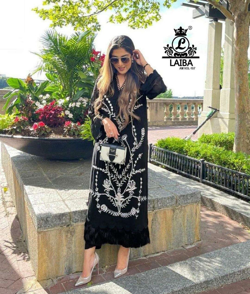 Laiba Vol 107 Pure Geogette Stylish Designer Wear Pret Kurti