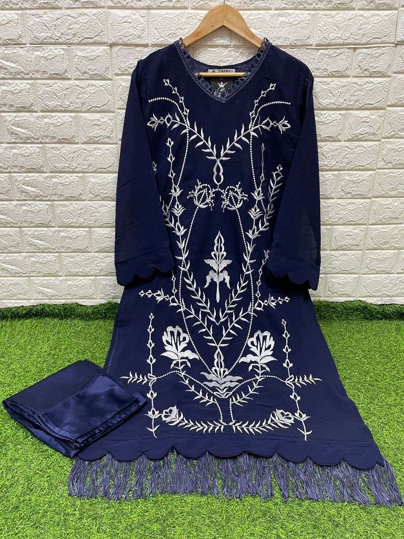 Laiba Vol 107 Pure Geogette Stylish Designer Wear Pret Kurti