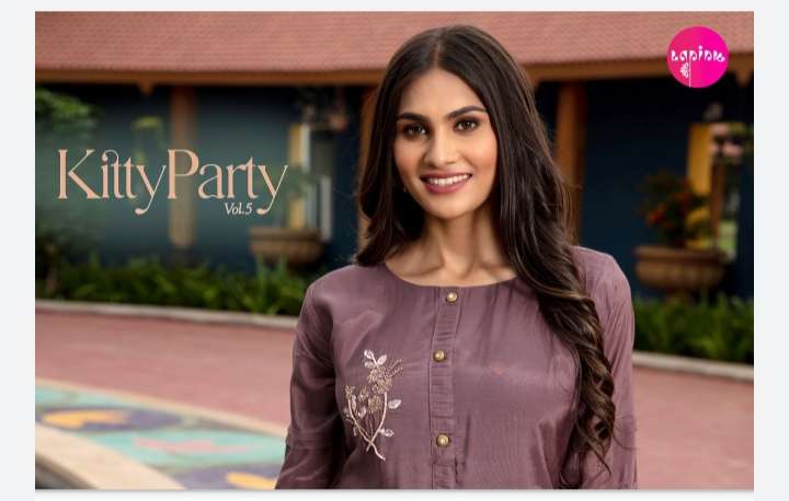 Lapink Kitty Party Vol 5 Muslin Chanderi Kurti
