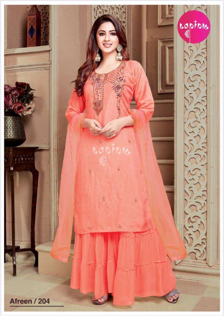 Lapink Present afreen Vol 2 Georgette Maslin Fency Designer kurti