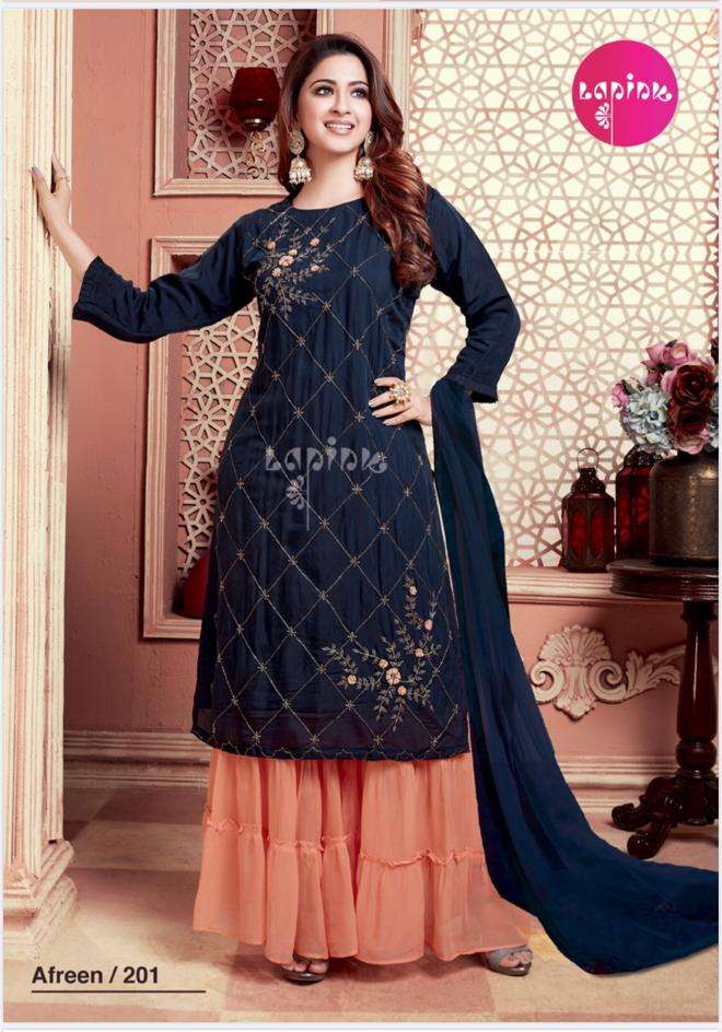 Lapink Present afreen Vol 2 Georgette Maslin Fency Designer kurti