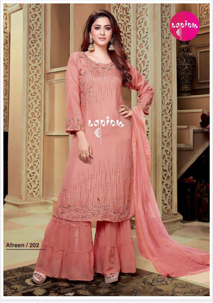 Lapink Present afreen Vol 2 Georgette Maslin Fency Designer kurti