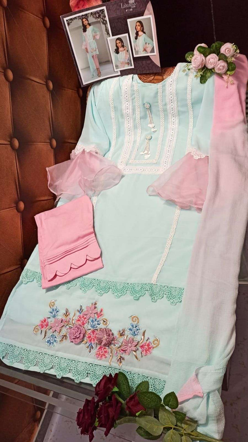 Laxuria 1148 Faux Georgette Readymade Pakistani Kurti Wear