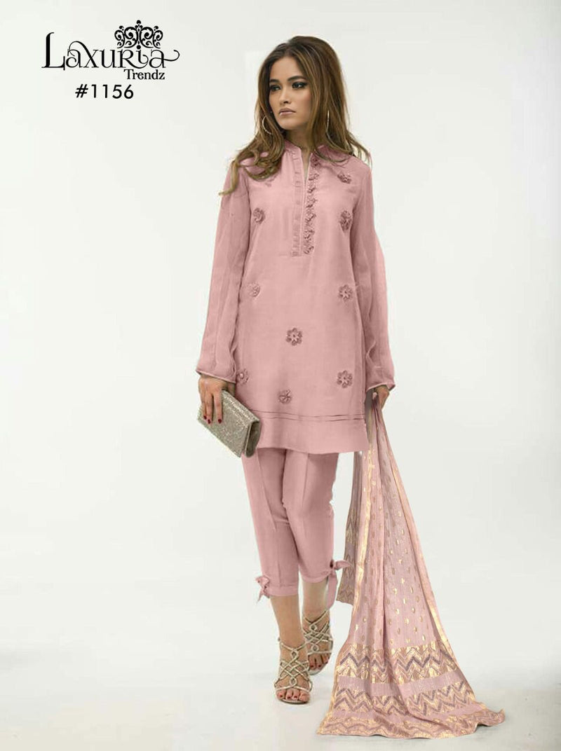 Laxuria Trendz D.No. 1156 Faux Georgette Banarasi Kurti