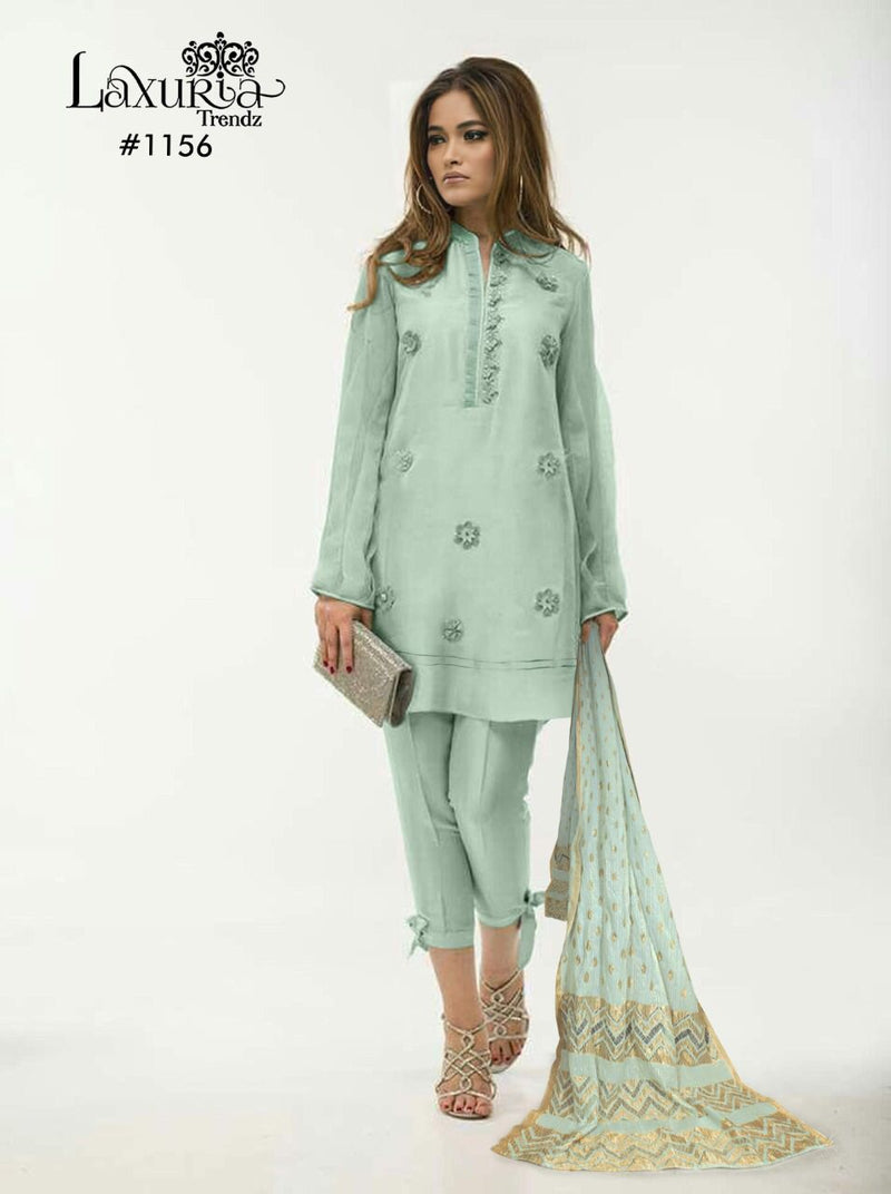 Laxuria Trendz D.No. 1156 Faux Georgette Banarasi Kurti