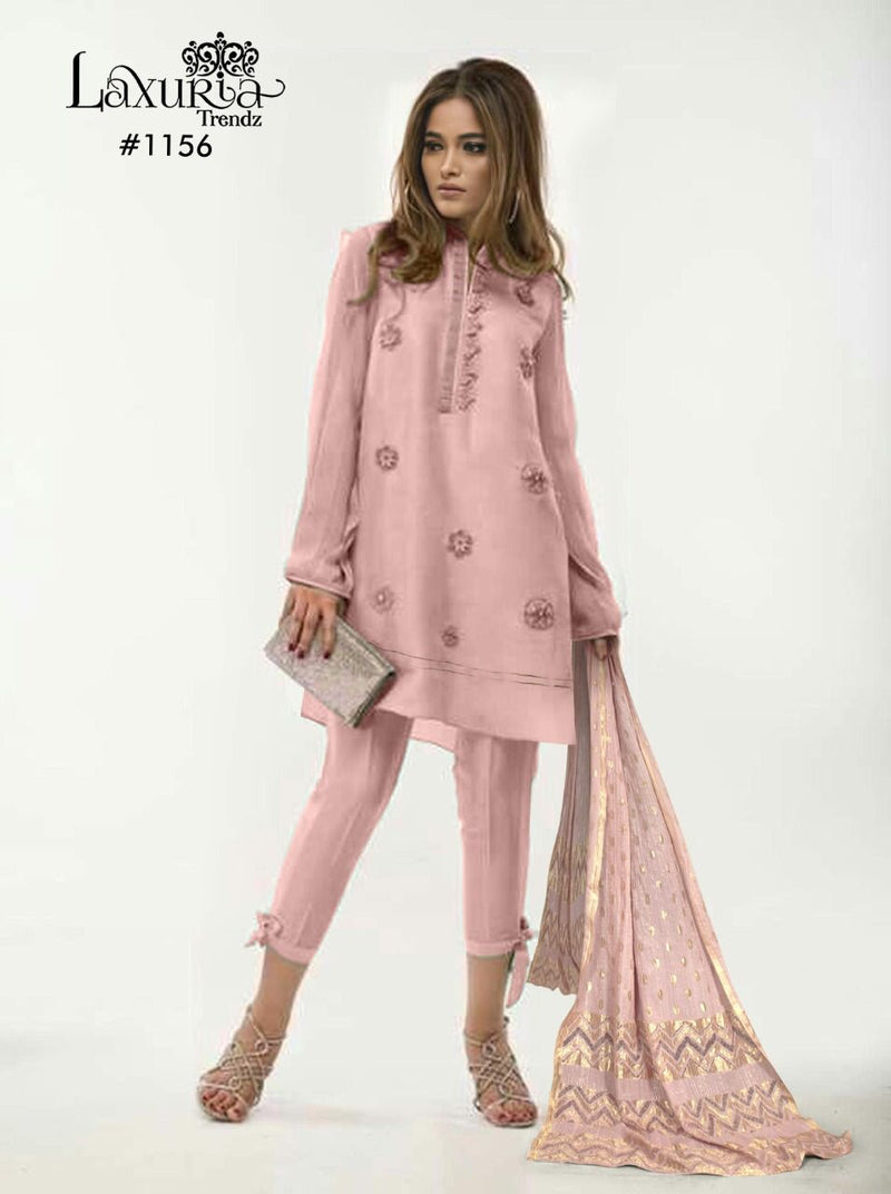Laxuria Trendz D.No. 1156 Faux Georgette Banarasi Kurti