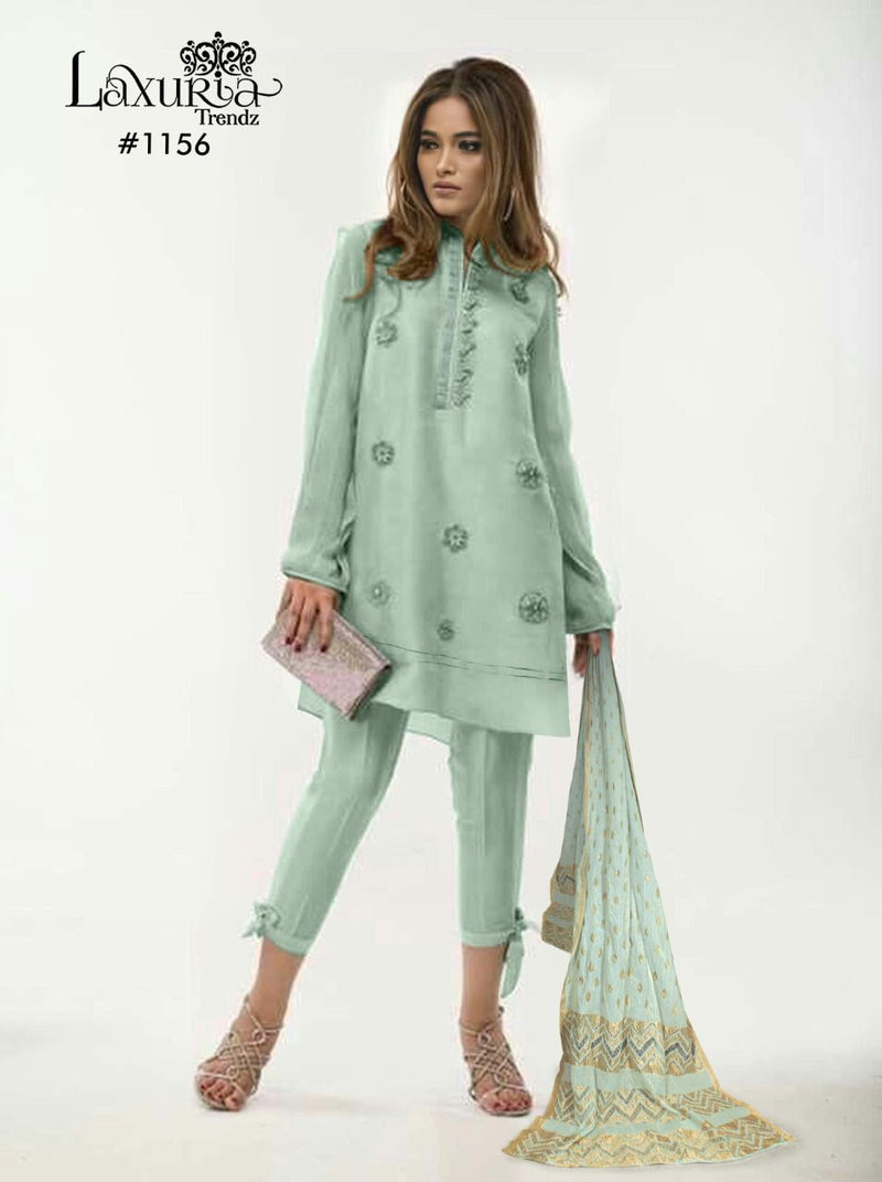 Laxuria Trendz D.No. 1156 Faux Georgette Banarasi Kurti
