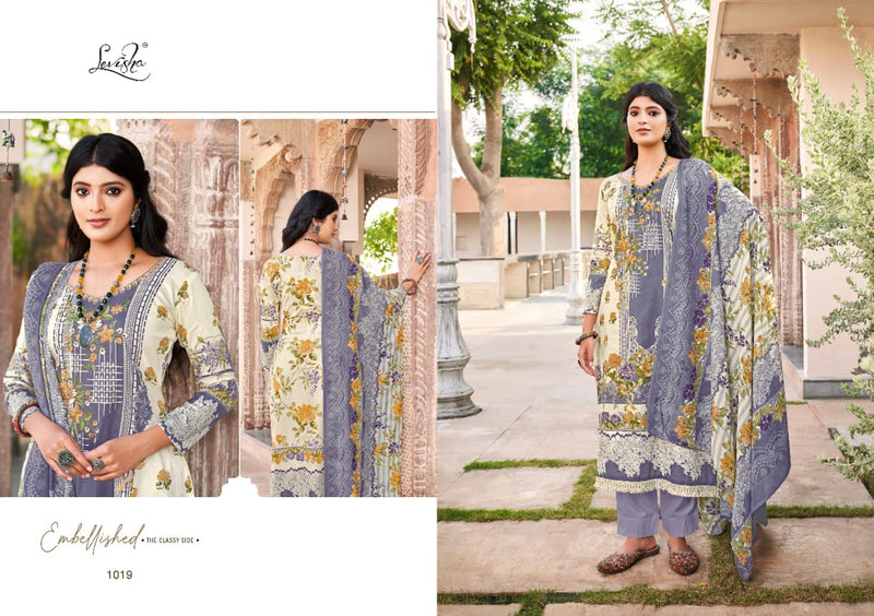 Levisha Jashn E Ishq Cambric Cotton Pakistani Print Self Embroidered Salwar Suit