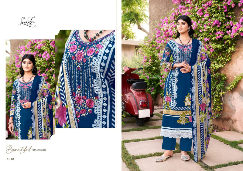 Levisha Jashn E Ishq Cambric Cotton Pakistani Print Self Embroidered Salwar Suit