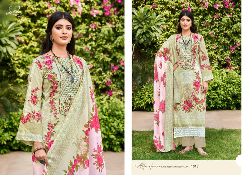 Levisha Jashn E Ishq Cambric Cotton Pakistani Print Self Embroidered Salwar Suit