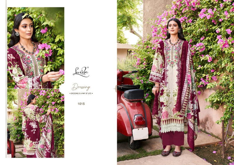 Levisha Jashn E Ishq Cambric Cotton Pakistani Print Self Embroidered Salwar Suit