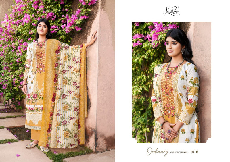 Levisha Jashn E Ishq Cambric Cotton Pakistani Print Self Embroidered Salwar Suit