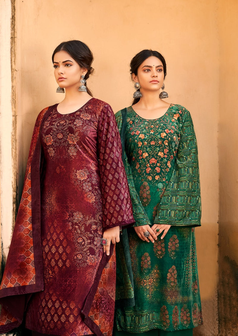 Levisha Surbhi Velvet With Digital Print Salwar Suit