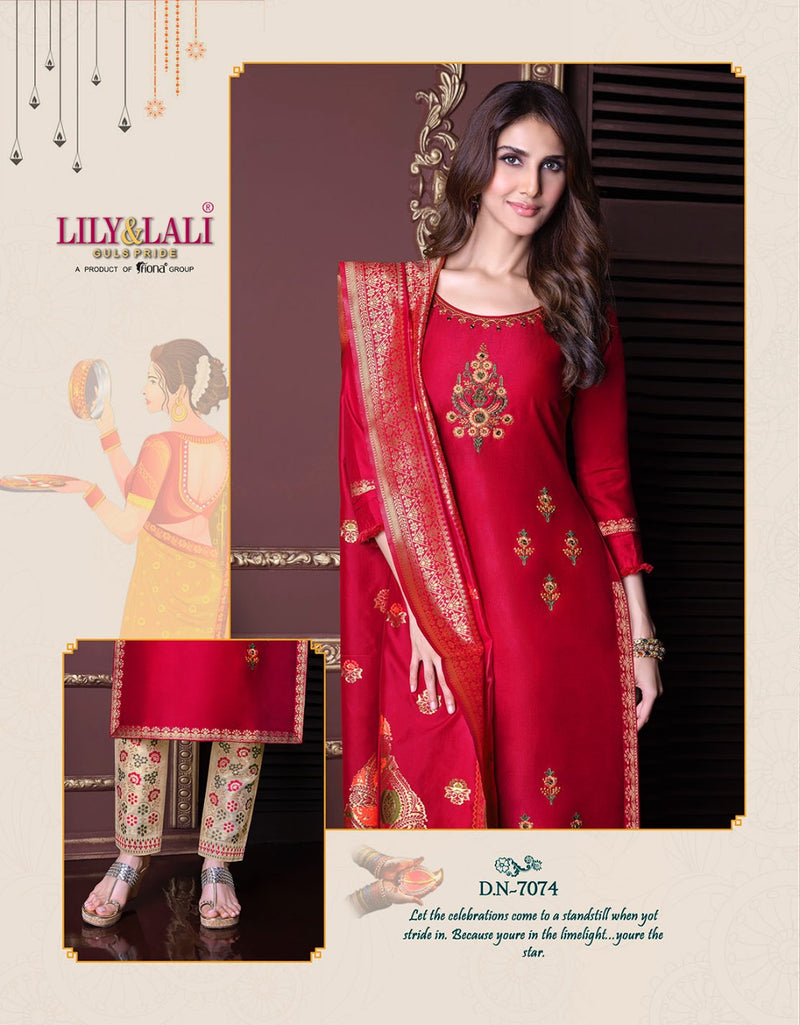 Lilly And Lali Shrinagar Karwa Special Bemberg Silk Salwar Suit