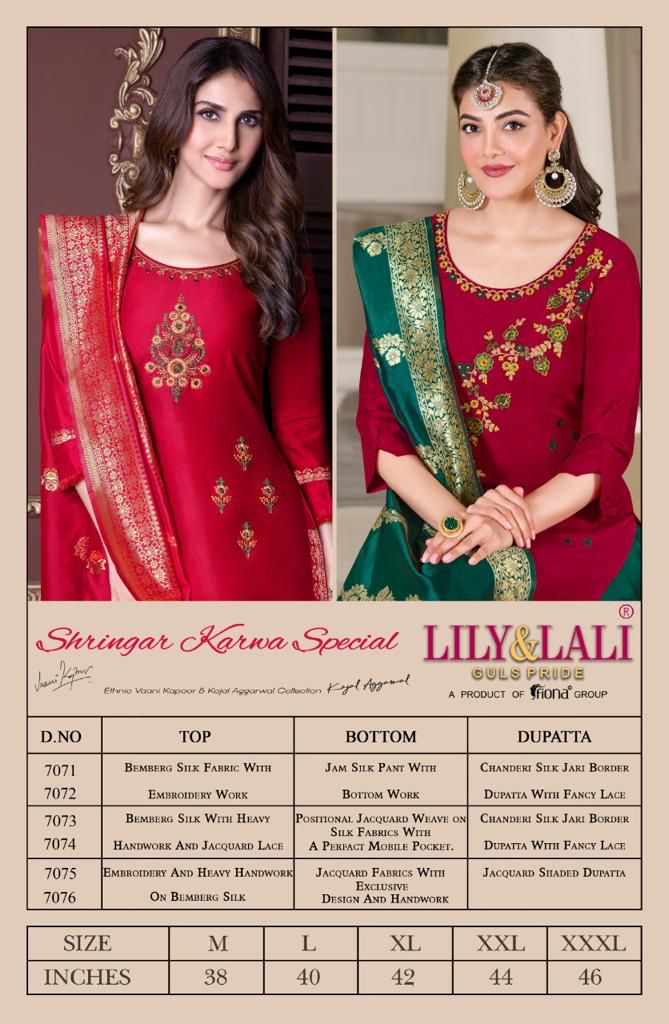 Lilly And Lali Shrinagar Karwa Special Bemberg Silk Salwar Suit
