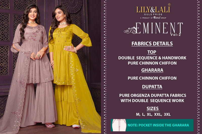 Lily And Lali Eminent Vol 2 Fancy Sequence Handwork Designer Wear Kurti