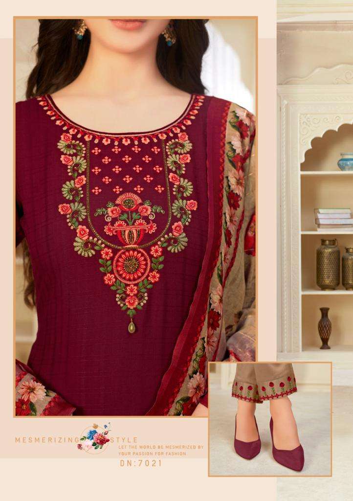 Lily And Lali Launch By Mahira Viscose With Embroidery Handwork Designer Casual Wear Salwar Suits