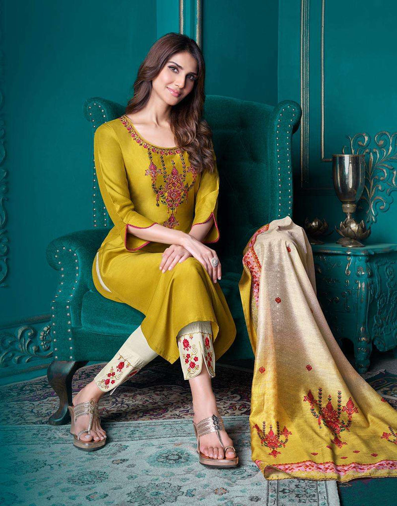 Lily And Lali Launch Monalisa Vol 4 Bemberg Silk With Embroidery Work Designer Fancy Salwar Suit
