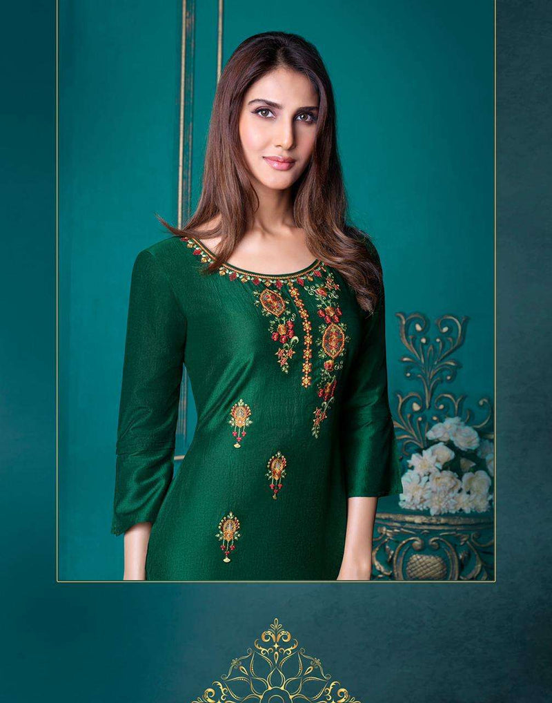 Lily And Lali Launch Monalisa Vol 4 Bemberg Silk With Embroidery Work Designer Fancy Salwar Suit
