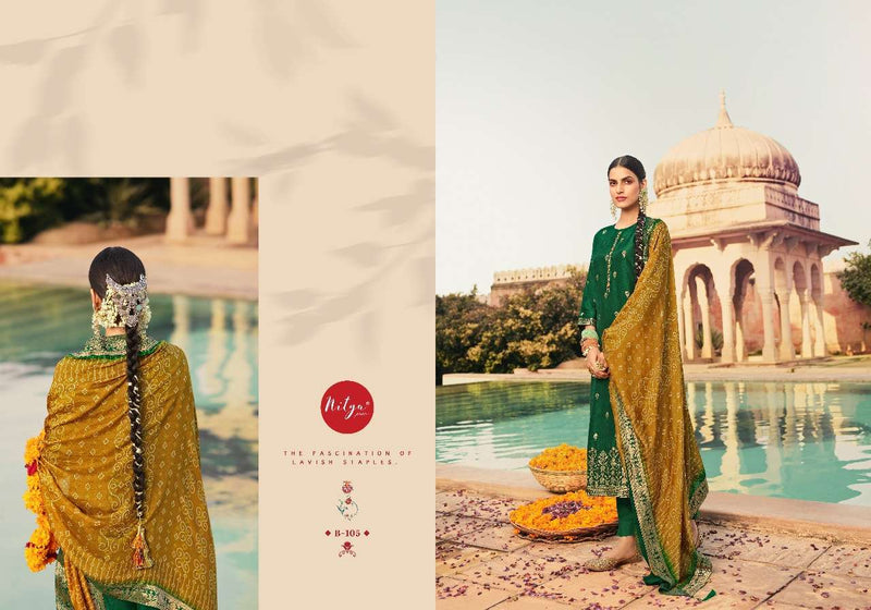 Lt Fabrics Bandhani Dola Jacquard Hand Work Salwar Kameez