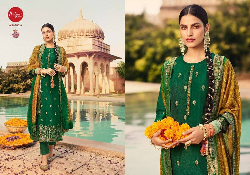 Lt Fabrics Bandhani Dola Jacquard Hand Work Salwar Kameez