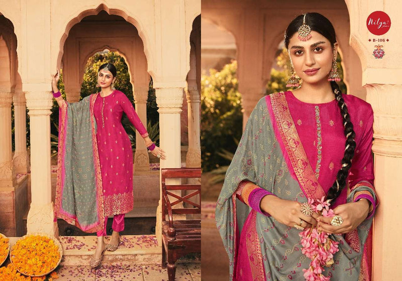 Lt Fabrics Bandhani Dola Jacquard Hand Work Salwar Kameez