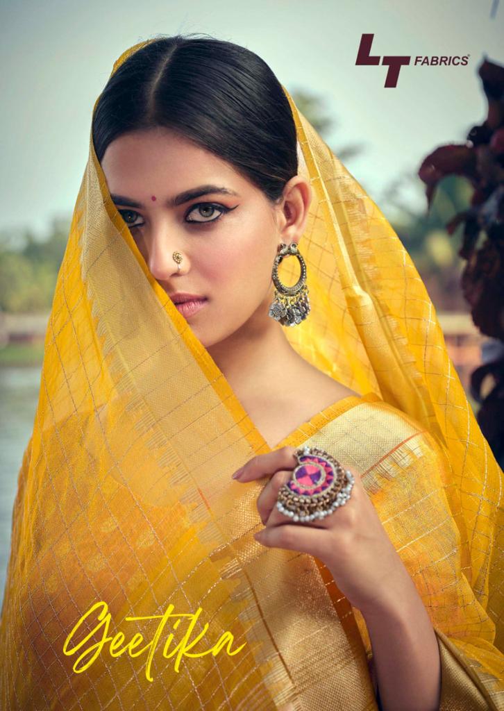 Lt Fabrics Geetika Kora Silk with Heavy Weaving Jari Saree