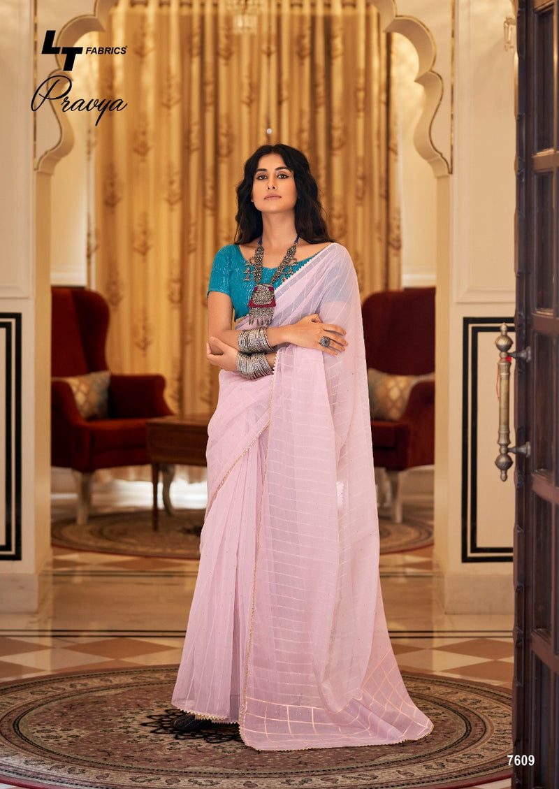 Lt Fabrics Pravya Oranza Silk Fancy Designer Saree