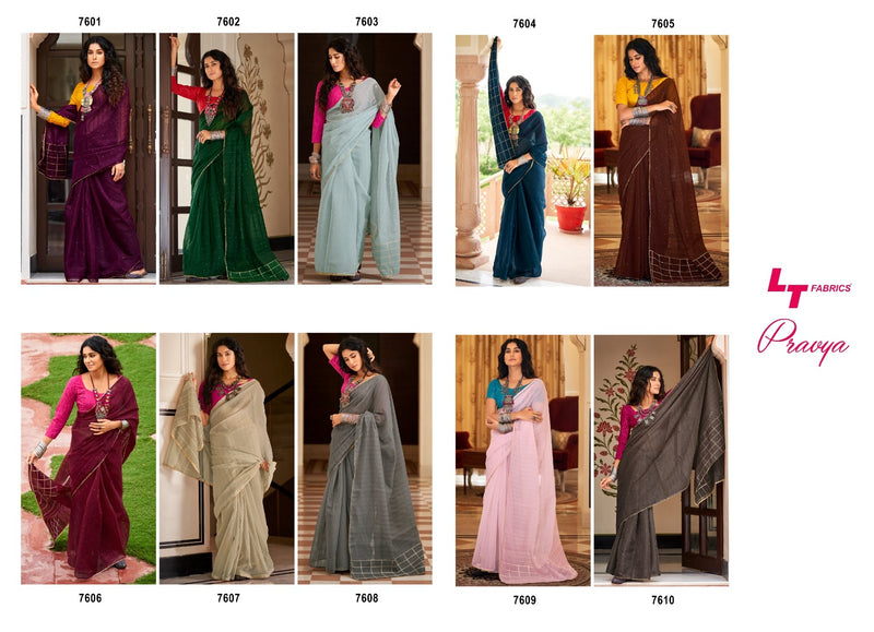 Lt Fabrics Pravya Oranza Silk Fancy Designer Saree