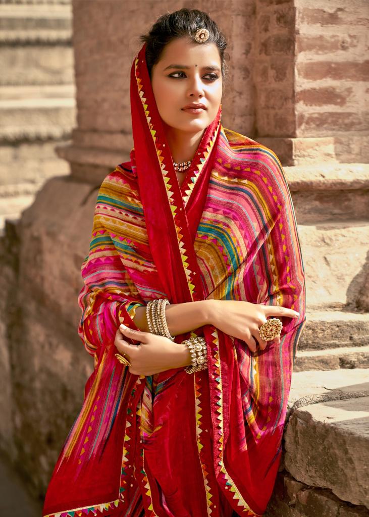 Lt Fabrics Virasat Georgette Fancy Designer Saree