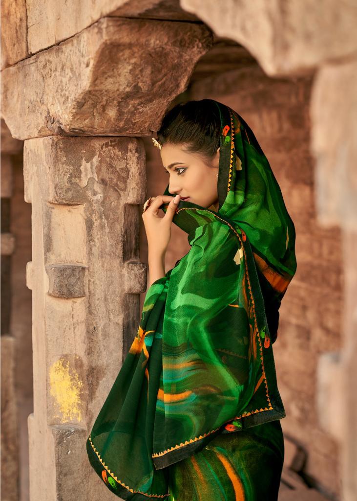Lt Fabrics Virasat Georgette Fancy Designer Saree