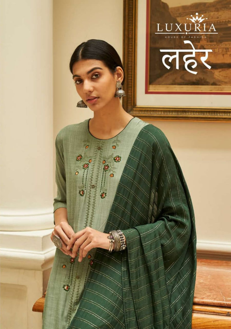 Luxuria House Of Fashion Launch By Leher Pure Viscose Exclusive Designer Party Wear Salwar Suits