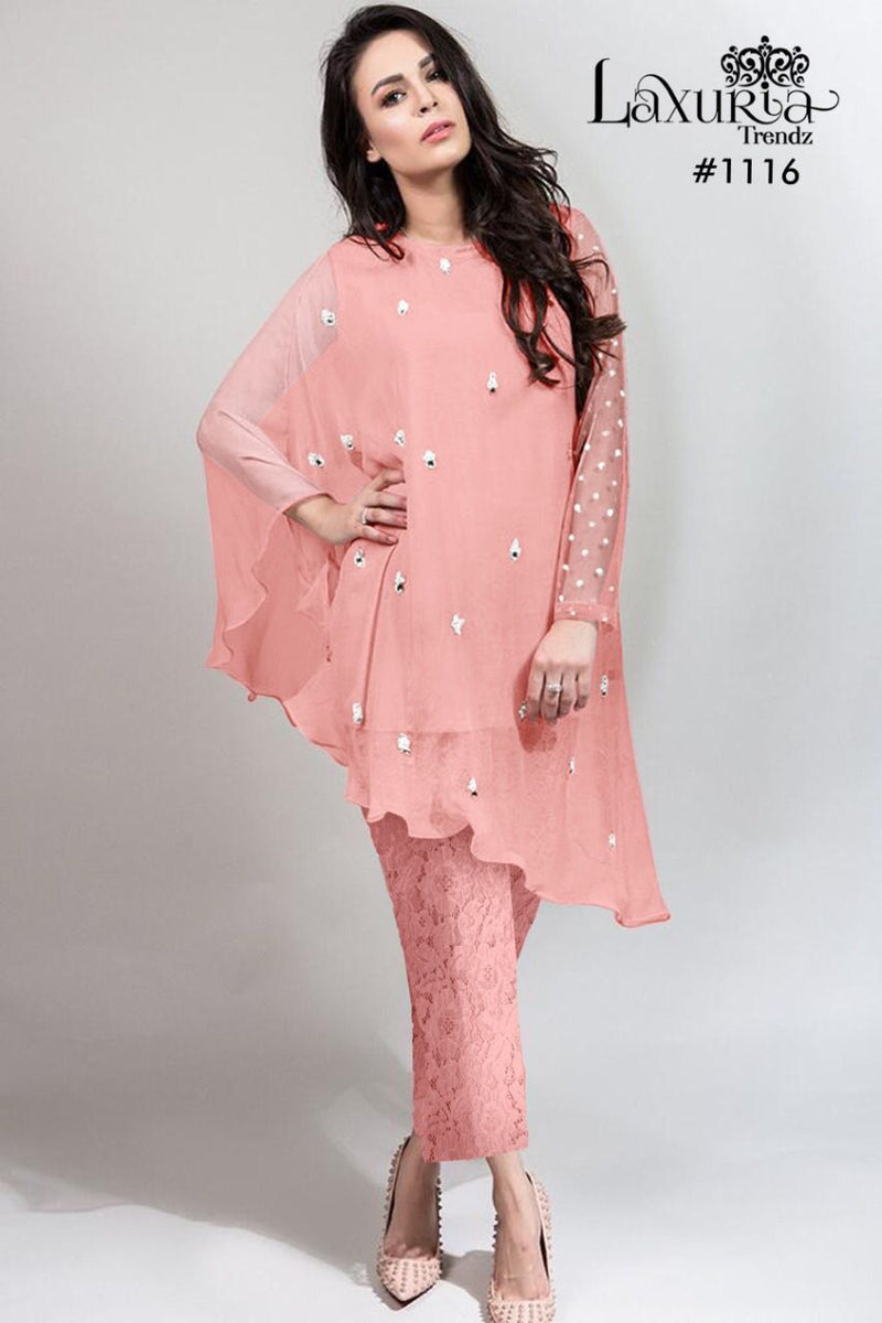 Luxuria Trendz Dno 1116 Georgette Classic Embroidery Handwork Pret Kurti
