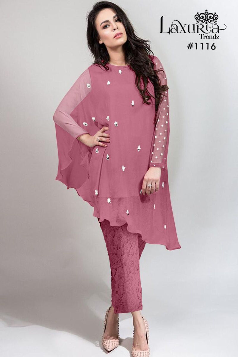 Luxuria Trendz Dno 1116 Georgette Classic Embroidery Handwork Pret Kurti