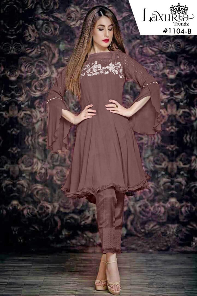 Luxuria Trendz D. No. 1104 Faux Georgette Fancy Kurti