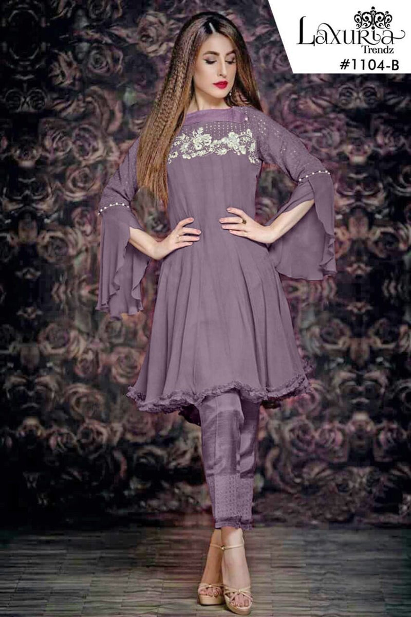 Luxuria Trendz D. No. 1104 Faux Georgette Fancy Kurti