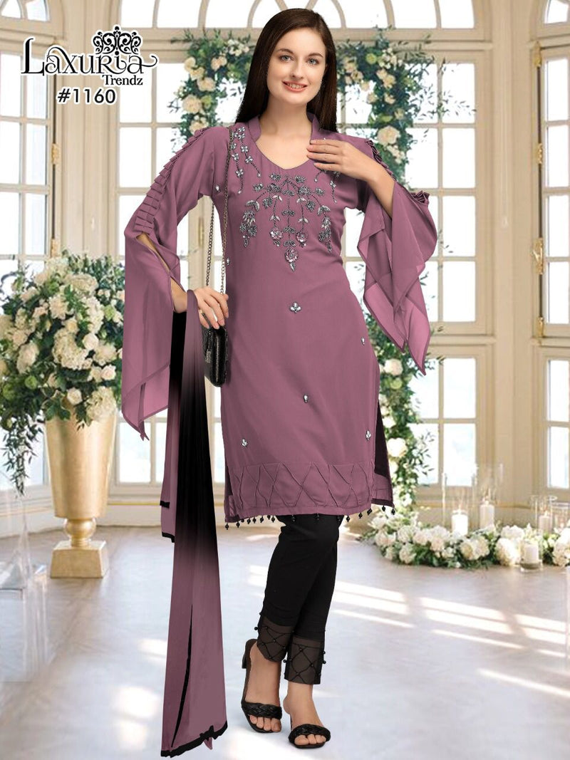 Luxuria Trendz Dno 1160 Fox Georgette Heavy Handwork Pakistani Pret Kurti