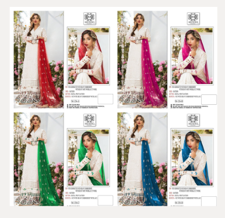 Mushq Dno M 156 Georgette With Beautiful Embroidery Stylish Designer Pakistani Salwar Kameez