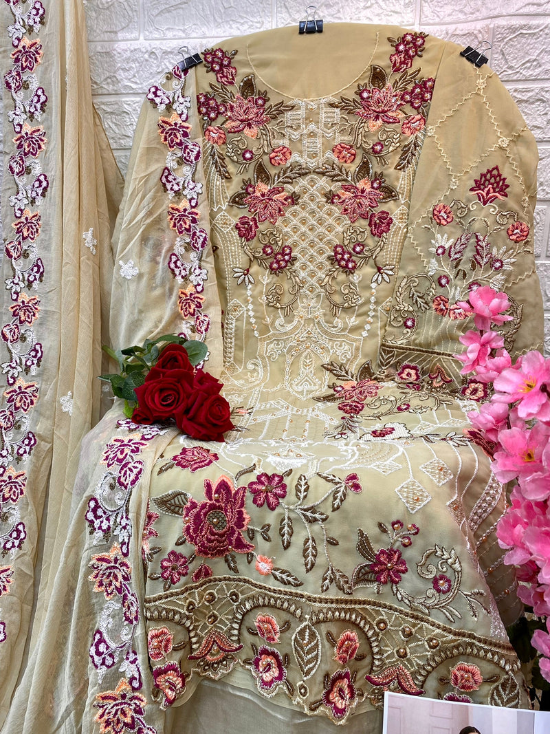Mushq M 192 To 196 Georgette With Heavy Embroidery Work Stylish Designer Party Wear Salwar Kameez