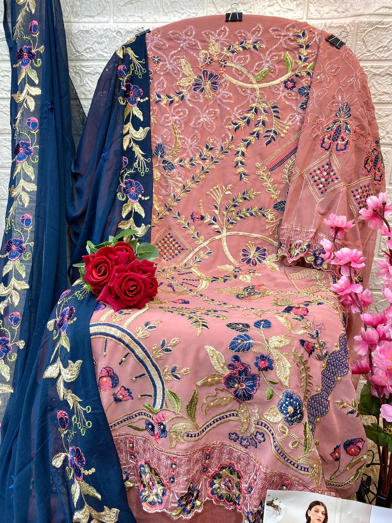 Mushq M 192 To 196 Georgette With Heavy Embroidery Work Stylish Designer Party Wear Salwar Kameez