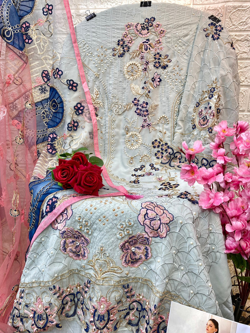 Mushq M 192 To 196 Georgette With Heavy Embroidery Work Stylish Designer Party Wear Salwar Kameez