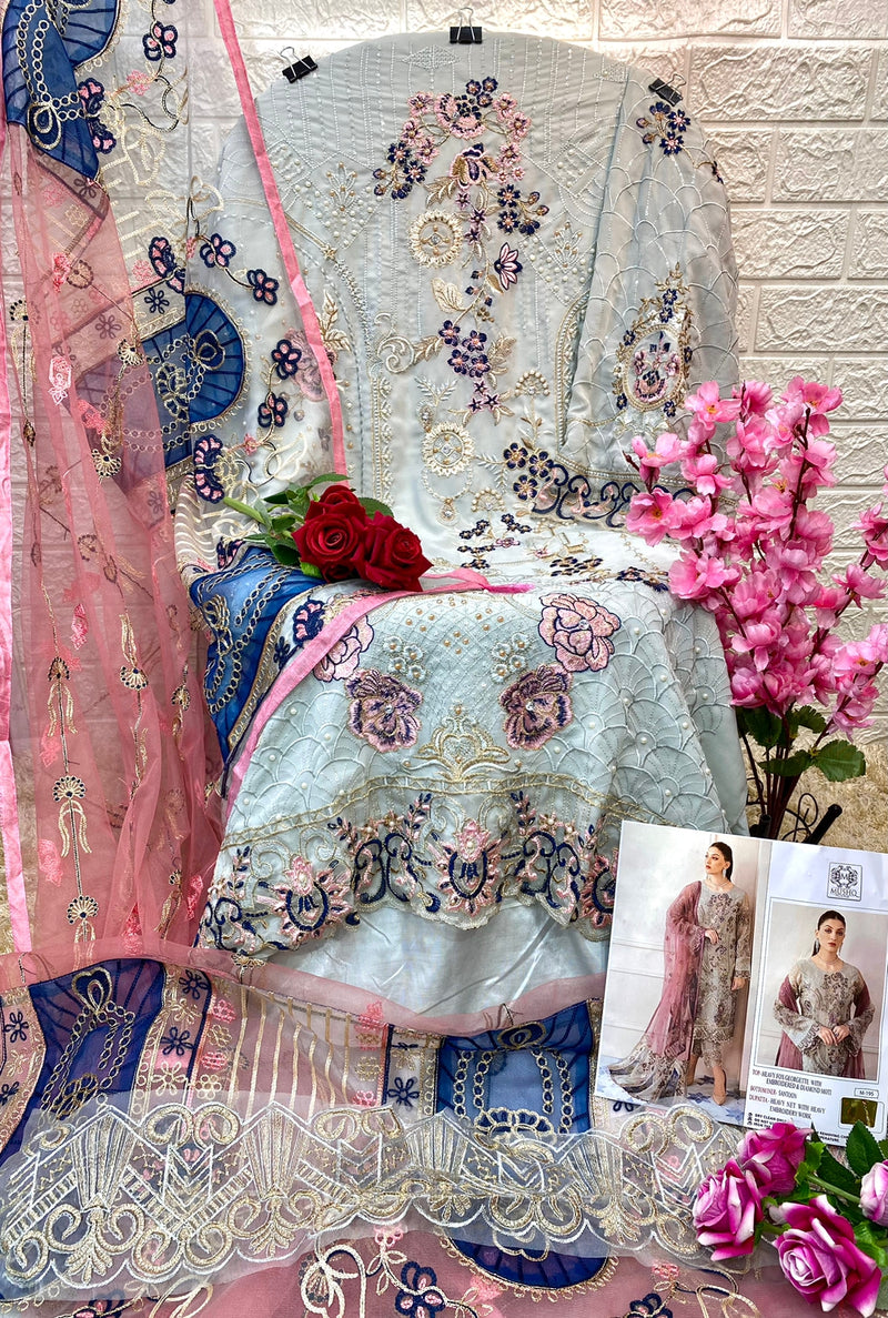 Mushq M 192 To 196 Georgette With Heavy Embroidery Work Stylish Designer Party Wear Salwar Kameez