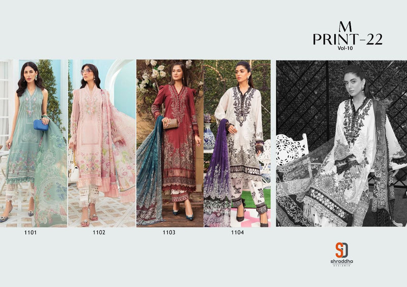 Shraddha Designer M Print 22 Vol 10 Lawn Cotton Party Wear Salwar Suits