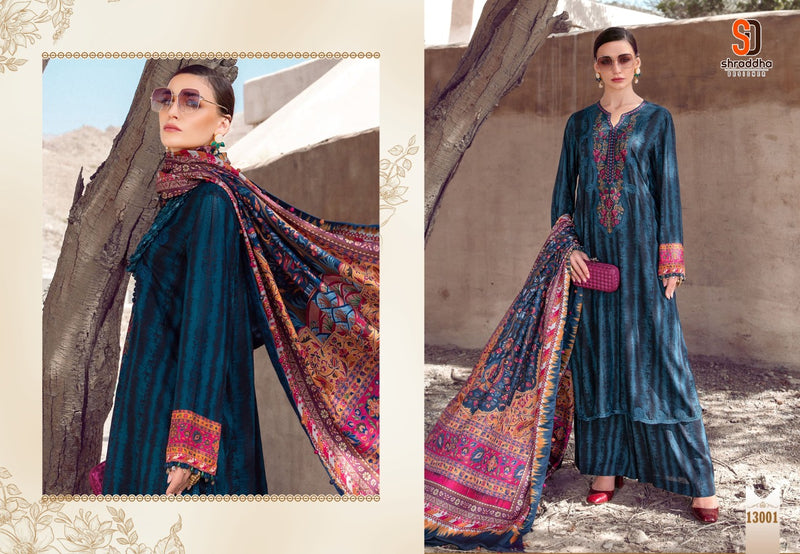 Sharddha M Print Vol 13 Chiffon With Heavy Embroidery Work Stylish Designer Pakistani Salwar Kameez