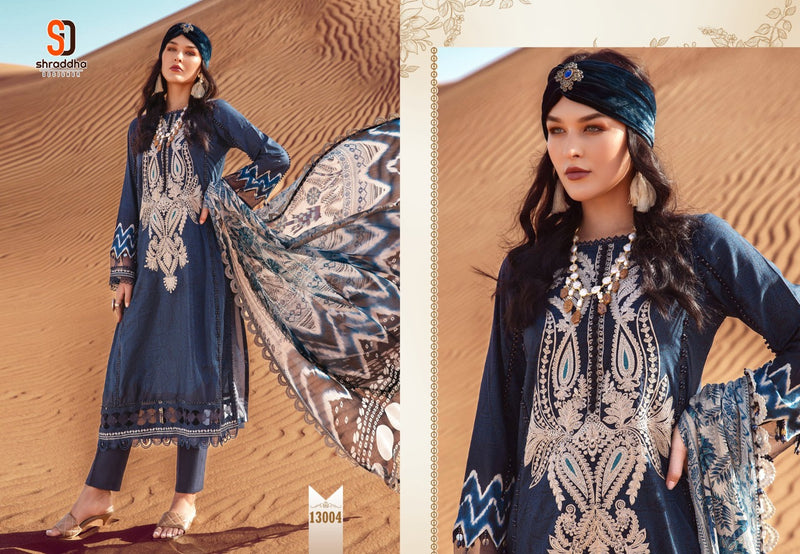 Sharddha M Print Vol 13 Chiffon With Heavy Embroidery Work Stylish Designer Pakistani Salwar Kameez