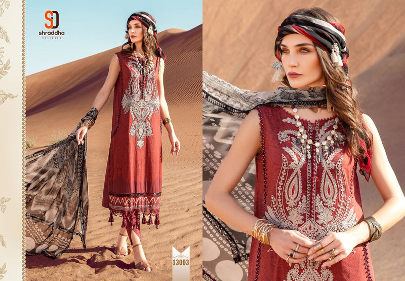 Sharddha M Print Vol 13 Chiffon With Heavy Embroidery Work Stylish Designer Pakistani Salwar Kameez