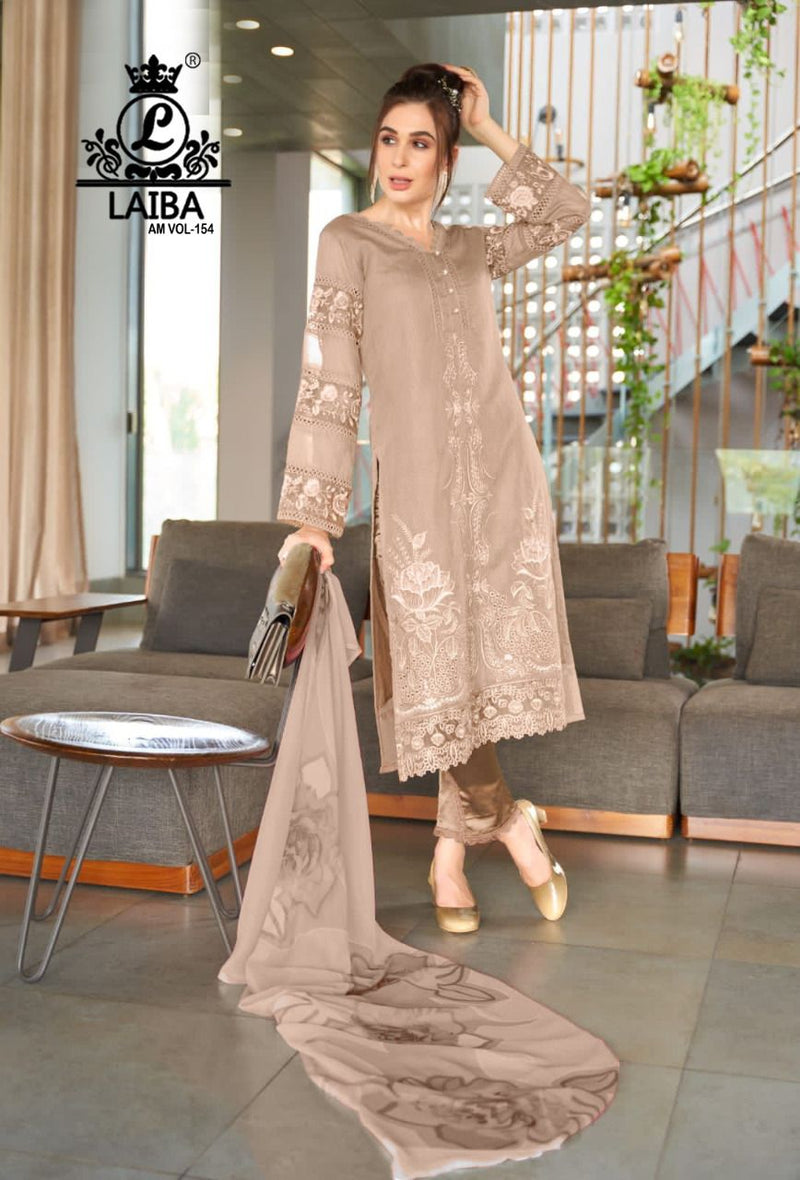 Laiba Am Vol 154 Georgette With Beautiful Heavy Embroidery Work Stylish Designer Fancy Kurti