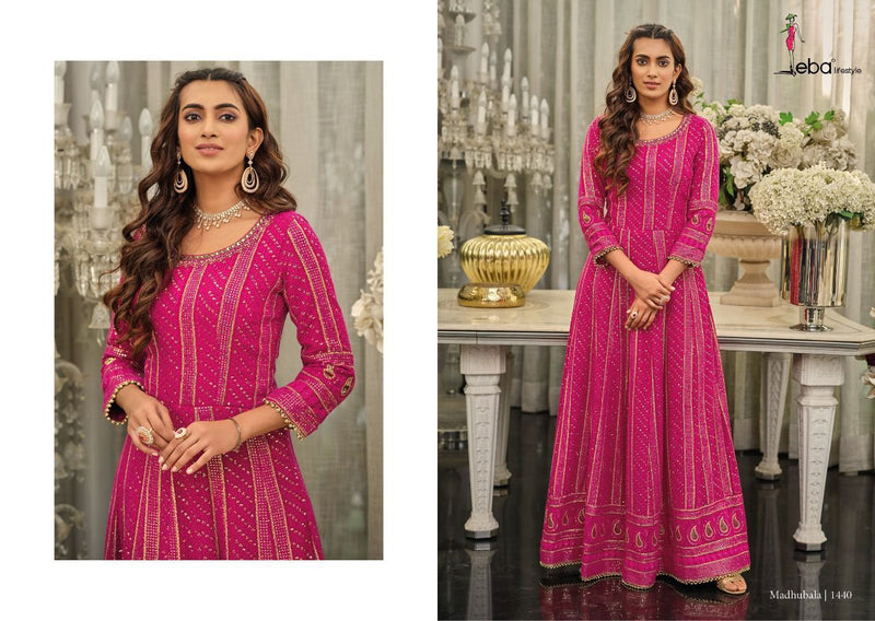 Eba Lifestyle Madhubala Georgette With Heavy Embroidery Work Stylish Designer Party Wear Long Kurti